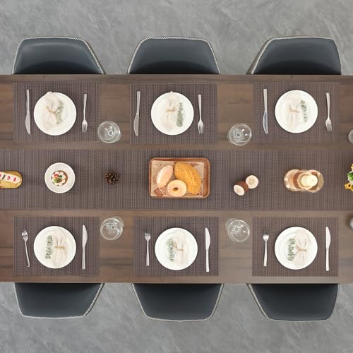 Myir JUN Placemats Set of 8 Kitchen and Dining Table Placemats - color: Coffee, size: Set of 8