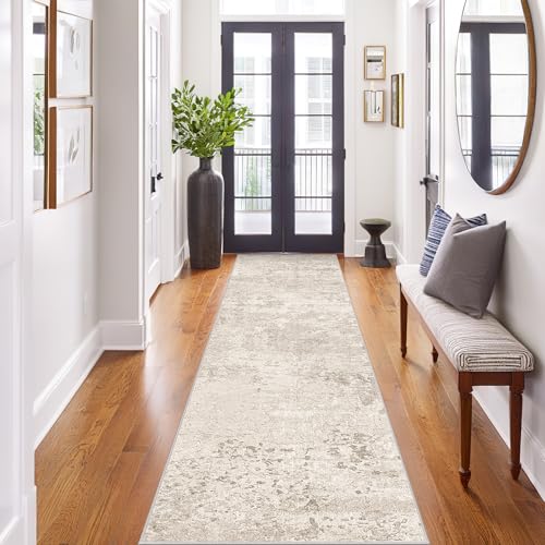 2'6"x8 Runner Rug Non Slip, Washable Runners for Hallways,Beige - color: Abstract-beige, size: 2'6" x 8' (Runner)