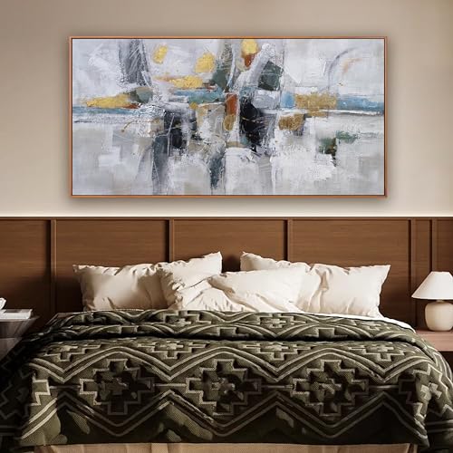 Modern Colorful Wall Art Decor 24"x48" Framed Canvas Wall Art For Bedroom - color: Colorful, size: 48"L x 24"W