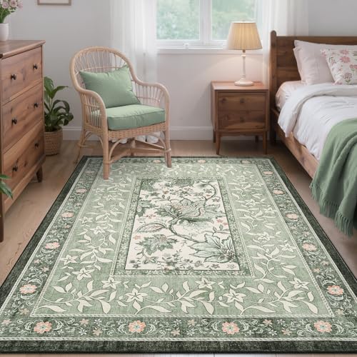 GarveeHome Area Rug - color: Sage Grove, size: 7' x 9' (Rectangular)
