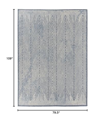 LUXE WEAVERS Blue 6x9 Geometric Area Rug - color: Blue, size: 6' x 9' (Rectangular)