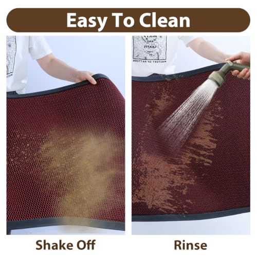 Front Door Mat Outside Entrance Welcome Mat 24"x36" Red 2x3 ft - color: Red, size: 24"x36"
