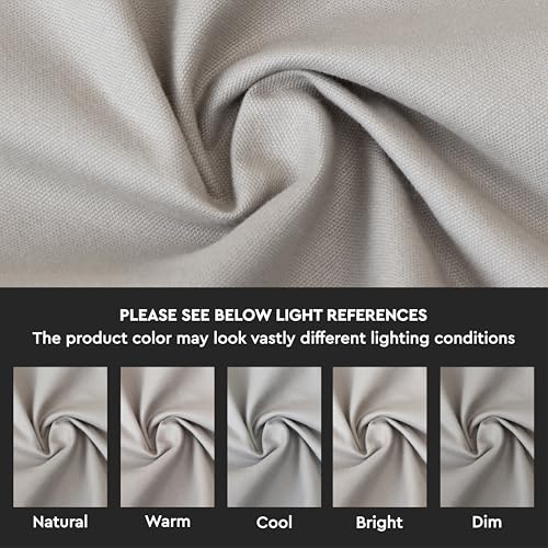 Encasa XO Table Runner, Cotton Canvas Dining Runner 13"x59" - color: Light Grey, size: 13x59 in