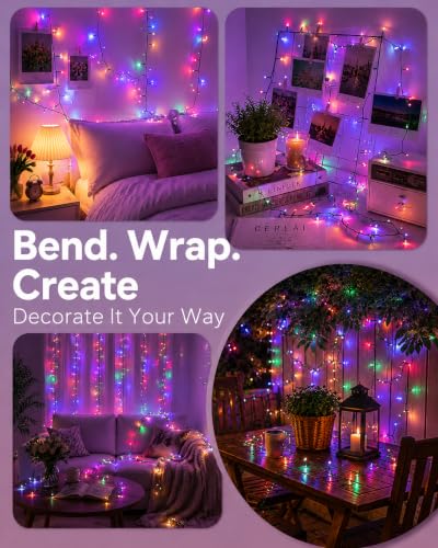 Fairy Lights Battery Operated 2Pack - Total 98FT 300LED String Lights - color: Multicolor
