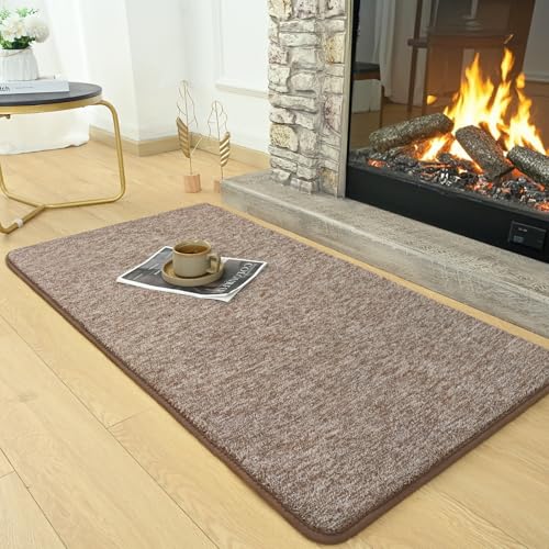 AROGAN Small Area Rugs for Bedroom, 2×4 Non Slip Runner Rug, Matte Brown - color: Matte Brown, size: 2' x 4' (Runner)