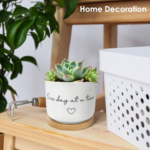 Inspirational Mental Health Gifts Plant Pots Planters - color: Style a -L