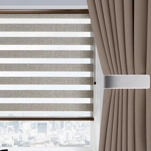 Groleca 2 Pack Curtain Holdbacks Curtain Tiebacks Wall Mount, Silver - color: Silver