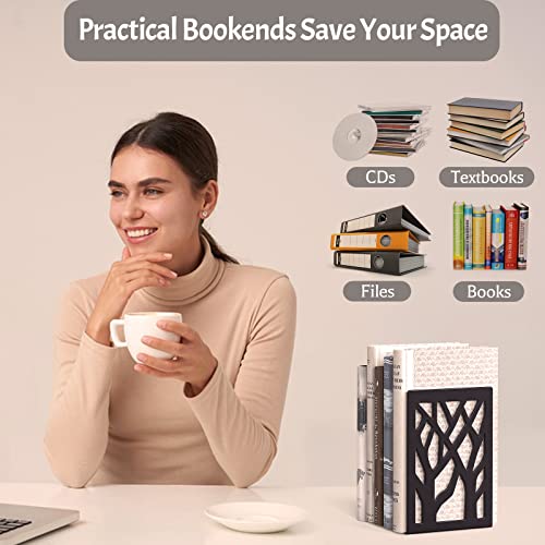 Book Ends-Metal Book End Supports for Bookrack Desk (Black, 10 Pair) - color: Black, size: 10 Pair