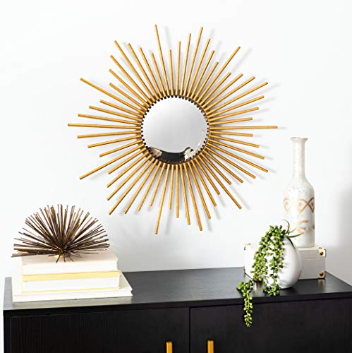 Safavieh Home Collection Rosaland 24-inch Gold Sunburst Round Mirror