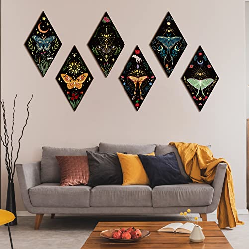 Sintuff 6 Pcs Halloween Mushroom Wall Decor Gothic Witchy Butterfly Art - style: Butterfly