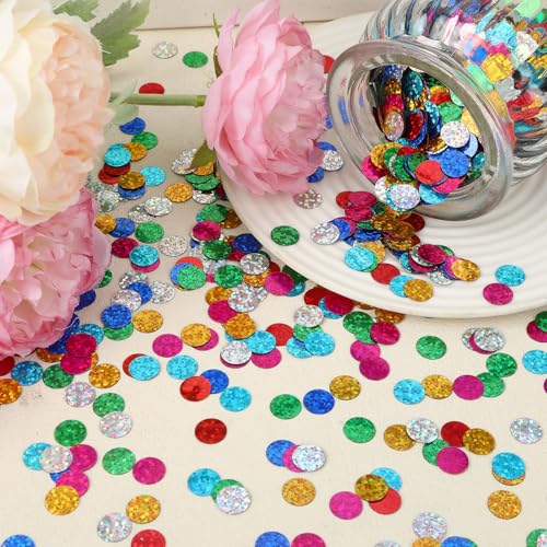 MARFOREVER Multicolor Sparkle Foil Confetti Glitter Round Confetti - style: Multicolor