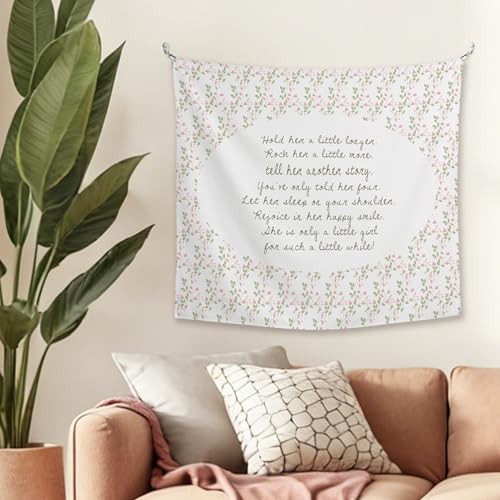 JMENGSSFL Boho Girl Nursery Tapestry, Girls Room Tapestry Wall Hanging, Cottagecore Pink Floral Wall Decor Hanging Tapestries for Kids Toddler Girls Nursery Room Bedroom Playroom, 50x60 Inch - color: color28