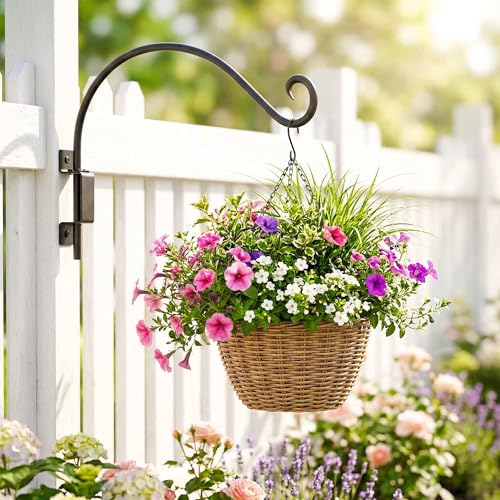 Swivel Bird Feeder Hanger Outdoor: 16 Inch Heavy-Duty Plant Bracket - size: 16 Inch