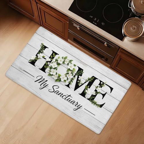 Home Wreath Kitchen Comfort Mat 36x20in Anti-Fatigue Kitchen Mats - color: Home Wreath