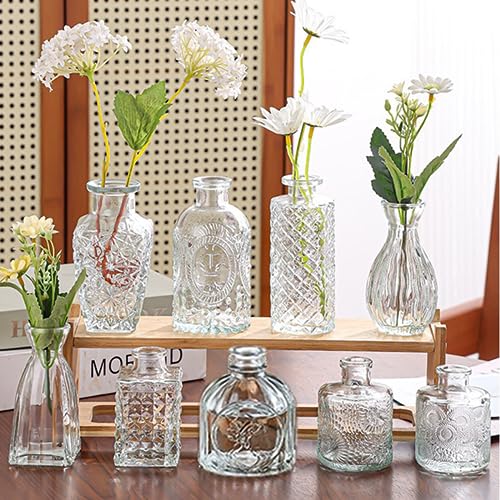 Small Glass Vases for Flowers, 32pcs Clear Mini Bud Vases in Bulk - color: Clear, size: 32 pcs