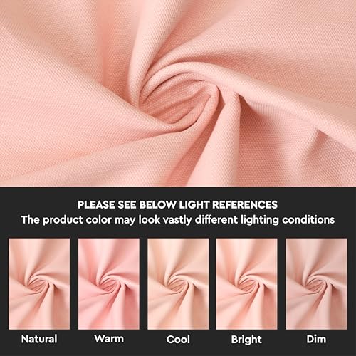 Encasa XO Table Runner, Cotton Canvas Dining Runner 13"x72" - color: Powder Pink, size: 13x72 in