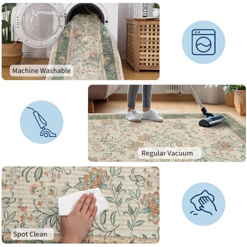 GarveeHome 9x12 Sage Green Washable Large Area Rug Living Room Non Slip - color: Sage Green, size: 9' x 12' (Rectangular)