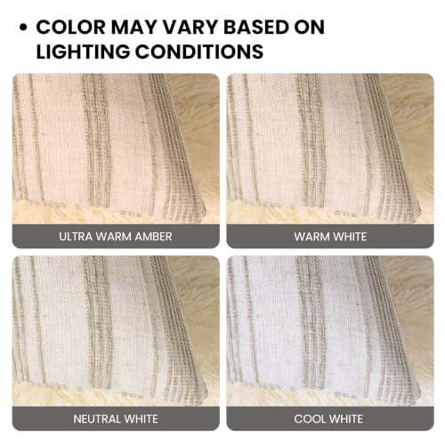 AELS 26x26 Decorative Farmhouse Linen Throw Pillow Covers, Beige with Brown Chenille Striped Pillow Case, Set of 2, Boho Textured Cushion Cover for Sofa Couch Living Room (Cover ONLY) - color: Beige With Brown, size: 26" x 26" (Pack of 2)