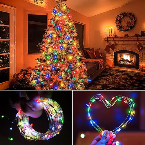 3 Pack 20 LEDs Fairy String Lights Battery Operated 6.56 FT with Timer - color: 2m-Multi-colored