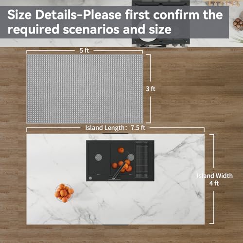 YDKGL 3x5 ft Area Rug Entryway Runner Kitchen Rugs Non Slip Washable Gray - color: A- Light Grey, size: 3' x 5'