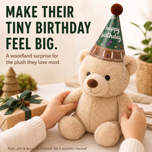 Vesil Mini Party Hats for Kids, 12 DIY Paper Birthday Hats, 5.1 x 3.5 in - color: Diy Green