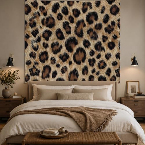 Apdidl Leopard Wall Tapestry for Bedroom, Cheetah Print Wall Room Decor - color: Leopard Tapestry, size: 90"L x 71"W