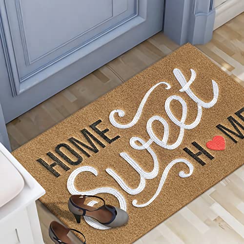 AAZZKANG Brown Doormat Large 36"x24" Home Sweet Home Welcome Mat - color: Brown, size: 24" x 36" (Rectangular)