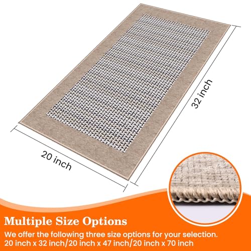 StepRite Kitchen Rugs, Kitchen Mats for Floor, 32"x20" Non-Slip Machine-Washable Kitchen Throw Rug, Absorbent Kitchen Runner Rugs Office, Sink Standing Desk Mat, Decor Carpet, Khaki - color: Khaki, size: 32"x20"