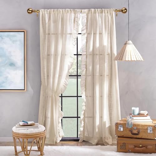 Golde Curtain Rods for Windows 18 to 144 inches,1 Inch Modern Metal Drapery Rods,Adjustable Heavy Duty Curtain Pole with Round Finials(18"-144"Warm Golden) - color: Warm Golden, size: 18"-144"