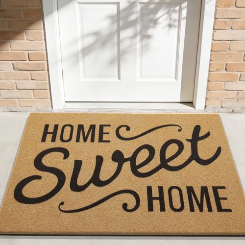 OLANLY Front Door Mat 40x32, Low Profile Doormat (Home Sweet Home) - size: 40" X 32"