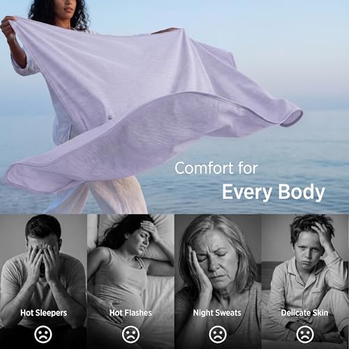 Bedsure Silky Soft Cooling Blanket for Hot Sleepers, Throw XL, Lavender - color: 04- Lavender, size: Throw Xl (50" X 70")