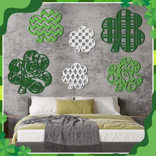 CroBlissful 6 Pcs Fall Wall Decor Autumn Wooden Wall Art,Shamrock,9.45 in - size: 9.45 in, style: Rustic