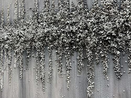 Art Modern Abstract Wall Art Black and White Crystal Stone Texture Painting Living Room Bedroom Corridor Wall Art Deco Painting 24x48 Inch - color: Yi020