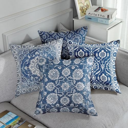 Throw Pillow Covers, Moroccan Mandala, Set of 4, 18"x18" - color: Boho Medallion