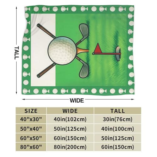 Golf Blanket Golf Throw Blanket for Sport Lover Gifts for Golfer Men Women Boys Girls Cozy Fleece Fuzzy Soft Flannel Plush Warm Bedding Stuff for Sofa Bed Couch 50 x 60 Inch - color: Golf, size: 60"x50"