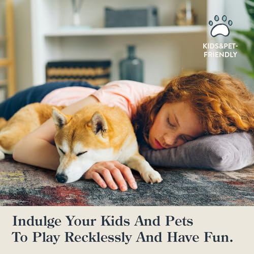 Lahome Washable Runner Rug, 2x8 Runner Rug for Hallways, Red/Multi - color: Red/Multi, size: 10" x 12" (Runner)