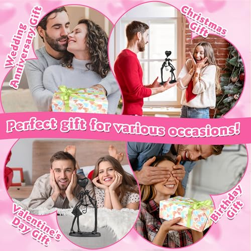 Kresecioo Kissing Couple Small Statue Cast Iron Sculpture Decor, Wedding Anniversary Romantic Gifts for Couple Women Men Wife Husband Girlfriend Her Him, Birthday Gifts for Girlfriend Wife - color: Classic Black, size: Kissing Couple