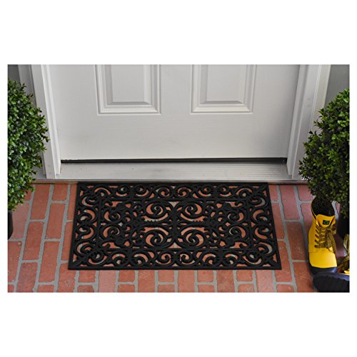 Calloway Mills 103632436 Gauntlet Rubber Doormat, 24" x 36" - color: Gauntlet, size: 2' x 3' (Rectangular)