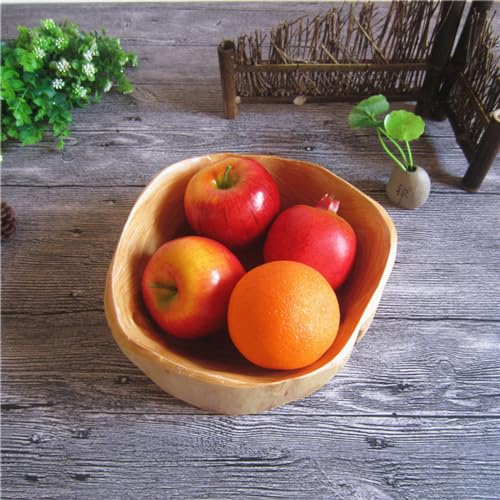 Wooden Bowl Decorative Wood Fruit Bowl (10"-12" Diameter) - size: 10"-12" Diameter