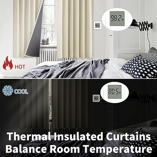 BGment Beige 100% Blackout Curtains 84 Inch Length 2 Panels Set for Bedroom - color: Beige, size: 38"W x 84"L (Pack of 2)