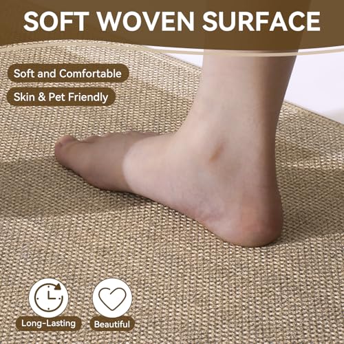 Kitchen Rugs, Non Slip Rubber Backing Kitchen Mat, 17"x30", Brown - color: Brown, size: 17"x30"