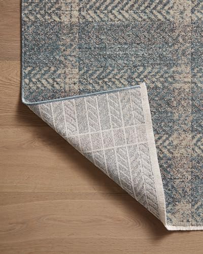 Loloi Angela Rose Ember Blue/Beige 3'-6" x 5'-6" Accent Rug - color: Blue / Beige, size: 3'6" x 5'6" (Rectangular)