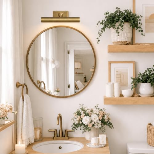 12 inch Brass Picture Light Hardwired Picture Lights for Wall - color: Brass, size: 12in