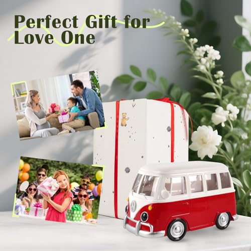 Bus Snow Globe with 6H Timer and Swirling Glitter, USB & Battery Powered, Night Light Snowglobes Statue for Home & Office, Gift Idea (Bus) - color: Bus
