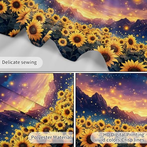 WEENEO Starry Night Sunflower Tapestry for Bedroom Summer Tapestry,60x40 In - color: Yellow, size: 40"L x 60"W