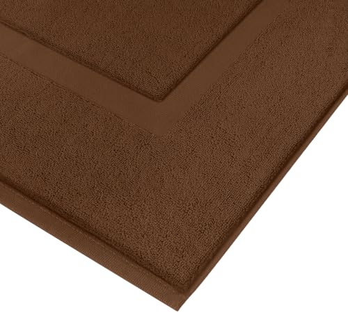 Utopia Towels Cotton Bath Mat, 21x34 in, 2 Pack, Dark Brown - color: Brown, size: 2 Bath Mats