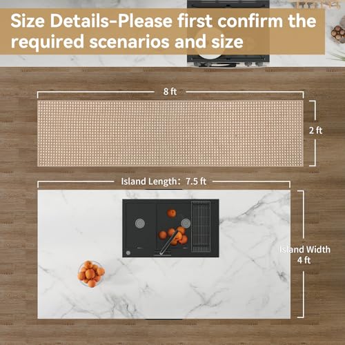 YDKGL Hallway Runner Rug Extra Long Kitchen Runner Washable Brown 2x8 ft - color: A- Brown, size: 2' x 8'