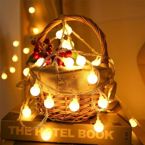 200Led Globe String Lights, Plug in 8 Modes with Remote Control, 75FT - size: 75FT