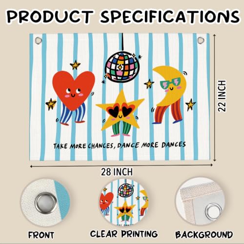 Playroom Wall Decor Playroom Decor Hanging Linen Banner 20x30 In - color: More
