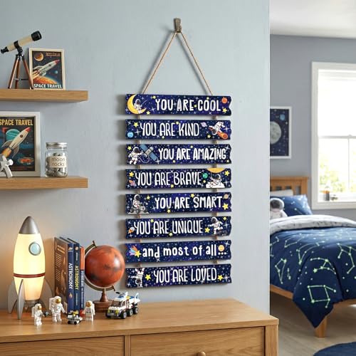 TOMPOP Wall Art Decor, Wooden, for Kitchen Dining Room, Outer Space Solar - style: Outer Space